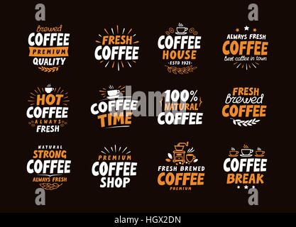 Logo du café. Éléments de design Collection menu restaurant ou café Illustration de Vecteur