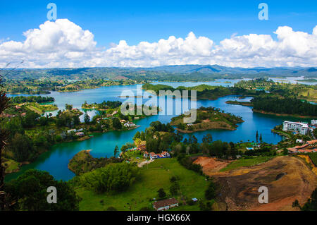 Vue panoramique à partir de roche de Guatape à Medellin, Colombie Banque D'Images