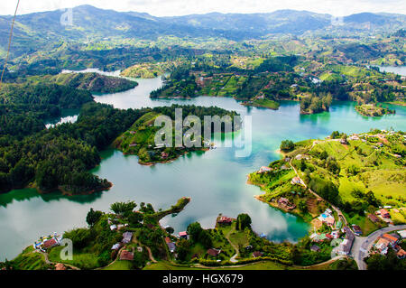 Vue panoramique à partir de roche de Guatape à Medellin, Colombie Banque D'Images