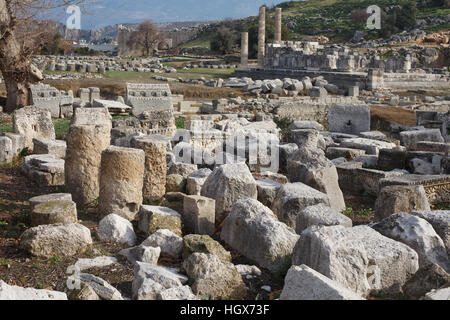 Ruines de Xanthos, qui fut la capitale de l'ancienne Lycie Banque D'Images