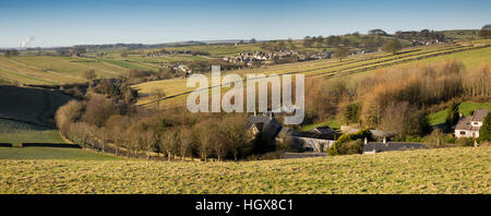 Royaume-uni, Angleterre, Derbyshire, Tideswell to, vue panoramique de Litton Banque D'Images