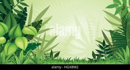 Illustration paysage jungle Illustration de Vecteur