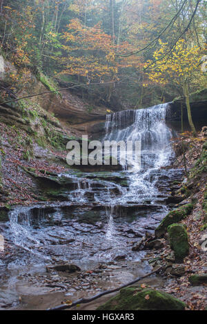 Horschbach chute, Rems-Murr Murrhardt, région, Bade-Wurtemberg, Allemagne, chute d'Hörschbach Banque D'Images