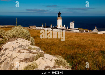 Phare, Dunnet Head, Ecosse, Royaume-Uni Banque D'Images