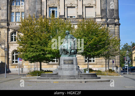 Otto-von-Guericke-Denkmal, bei der Hauptwache, Magdeburg, Sachsen-Anhalt, Allemagne Banque D'Images