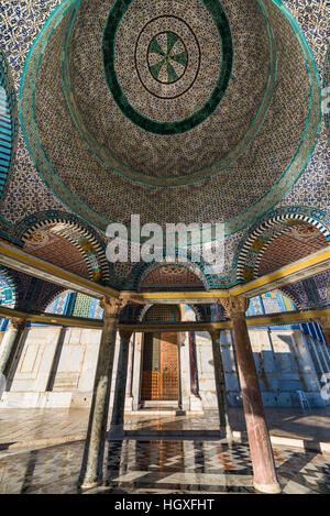 Dôme de la chaîne, le Mont du Temple, de Jérusalem, de l'Asie Banque D'Images