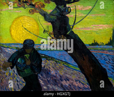 Le Semeur, par Vincent van Gogh, 1888, Pays-Bas, Europe Banque D'Images