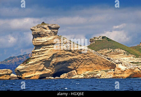 Rivage près de Bonifacio Corse du Sud France Banque D'Images