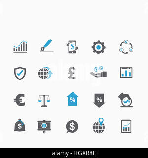 Différentes icônes liées à l'économie Banque D'Images