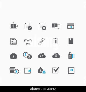 Différentes icônes liées aux entreprises Banque D'Images
