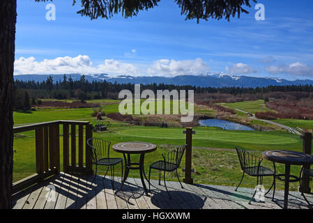 La ville pittoresque de Pheasant Glen Golf à Qualicum Beach, sur l'île de Vancouver (Canada). 11 600 SCO. Banque D'Images