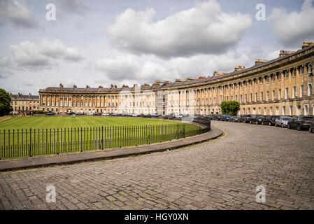 Le Cirque, célèbre bâtiment circulaire Royal Crescent à Bath Banque D'Images