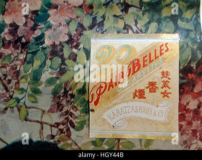 Vintage poster Cigarette chinois nostalgique Banque D'Images