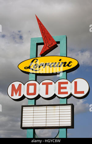 Lorraine Motel, à Memphis, Tennessee, USA. Close up de néon extérieur Banque D'Images