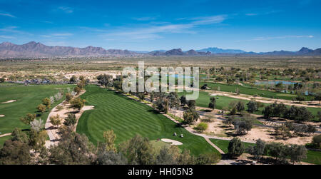 Vue depuis le 15e étage, Talking Stick Resort, Scottsdale, Arizona. Banque D'Images