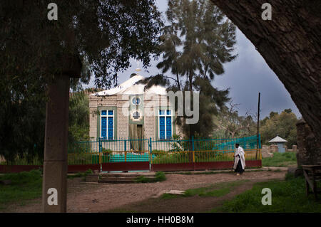 L'église St Mary de sion d'Axoum, en Ethiopie. L'arche de l'Alliance dans l'église de Sainte Marie de Sion à Axoum. L'église de Sainte Marie de Sion est situé à i Banque D'Images