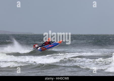 Zapcat RIB offshore racing circuit à Poole Sandbanks UK Banque D'Images