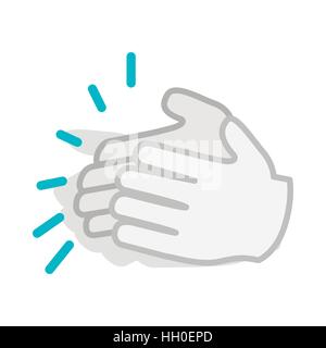 Applaudissements, frappant des mains, l'icône de style 3D isométrique Illustration de Vecteur