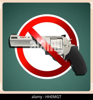 Pistolet Revolver - concept Illustration de Vecteur