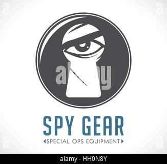 Spy shop concept logo Illustration de Vecteur