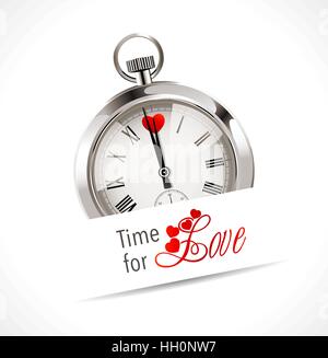 Chronomètre - Temps pour l'amour Illustration de Vecteur
