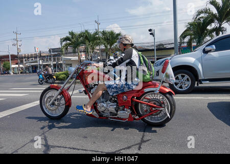 Harley Davidson chopper moto. Banque D'Images