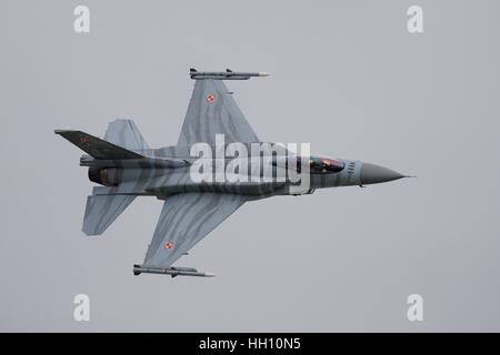 Polish Air Force F-16C 'Tiger' de l'équipe de démo Banque D'Images