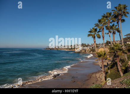 Heisler Park garden le long de la côte de Laguna Beach, Californie Banque D'Images