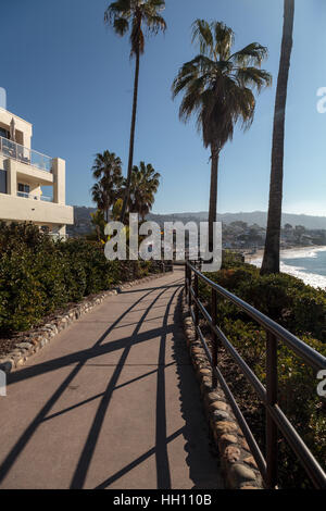 Heisler Park garden le long de la côte de Laguna Beach, Californie Banque D'Images