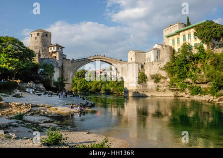 Stari Most à Mostar, Bosnie-Herzégovine Banque D'Images