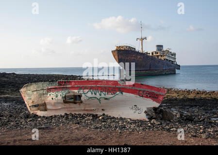 Naufrage du Temple située au large des côtes de Lanzarote Arrecife Banque D'Images