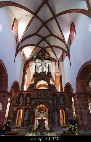 Wechselburg : église abbatiale ; chaire choir, écran , Sachsen, Saxe, Allemagne Banque D'Images