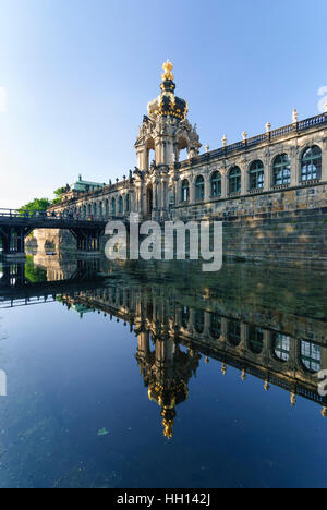 Zwinger de Dresde : couronne : gate, , Sachsen, Saxe, Allemagne Banque D'Images