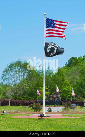 Floride, Apalachicola, Vietnam Veterans Memorial, les trois soldats statue Banque D'Images