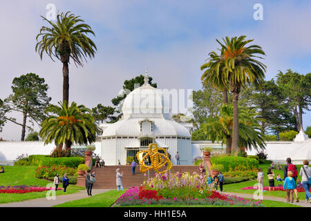 Conservatoire des fleurs, Golden Gate Park, San Francisco, California, USA Banque D'Images