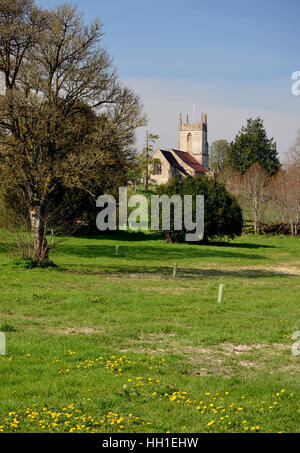 Église St Giles, Imber, un village désert à l'intérieur de la plaine de Salisbury zone d'entraînement militaire. Banque D'Images