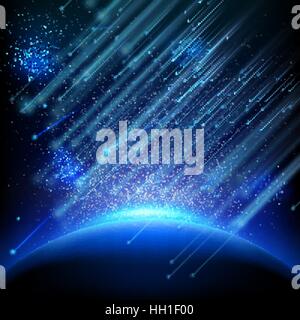 La chute d'astéroïdes. EPS 10 Illustration de Vecteur