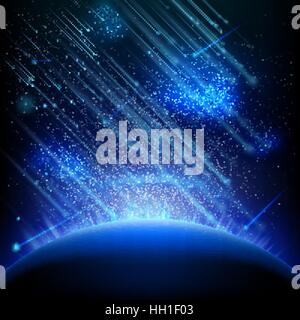 La chute d'astéroïdes. EPS 10 Illustration de Vecteur