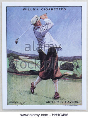 Arthur Havers Gladstone - Golfeurs célèbres, des cartes émises en 1930 par W.D.& H.O. Wills cigarettes. Banque D'Images