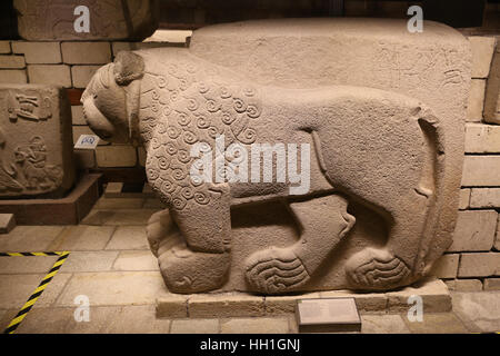 Sculpture de Lion en Musée des civilisations anatoliennes, Ankara, Turquie Banque D'Images