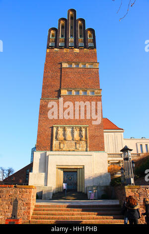 À Hochzeitsturm Mathildenhöhe. Darmstadt. La Hesse. Allemagne Banque D'Images