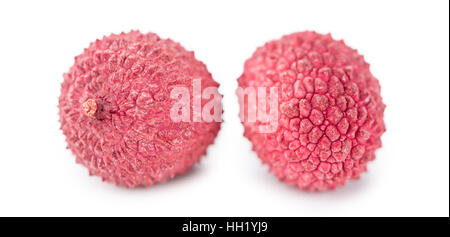 Partie de Litchis comme détaillé gros plan sur une dalle d'ardoise (selective focus) Banque D'Images
