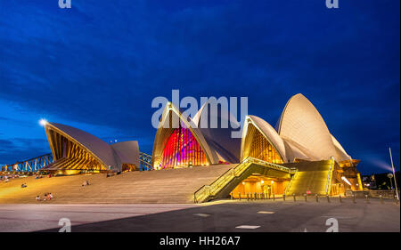 Nuit à l'Opéra de Sydney Banque D'Images