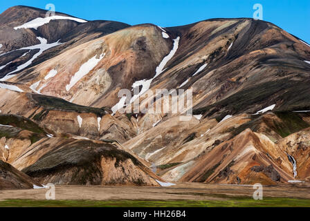 Landmannalaugar est un endroit dans la réserve naturelle de Fjallabak dans les hautes terres d'Islande. Banque D'Images