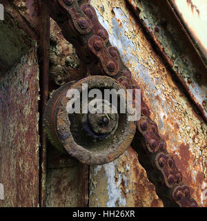 Old rusty train part à decay Banque D'Images