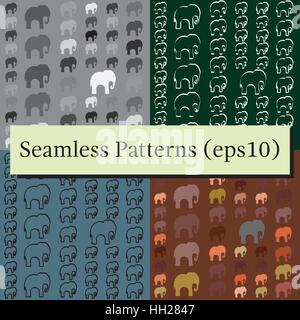 Modèle sans couture. Texture avec les éléphants colorés. Peut être utilisé pour l'industrie textile, l'arrière-plan de site web, couverture de livre, de l'emballage. Illustration de Vecteur