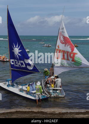 Jangadas touristiques Porto de Galinhas Banque D'Images