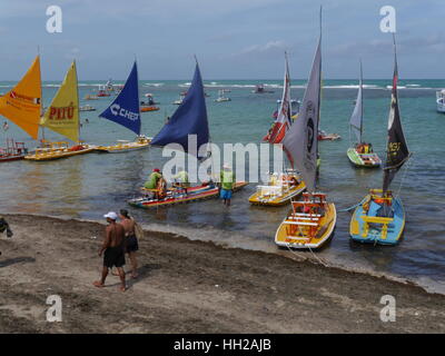 Jangadas sur la plage Porto de Galinhas Banque D'Images