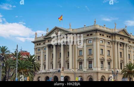 Belle architecture sur La Rambla à Barcelone Espagne Banque D'Images