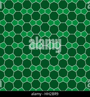 Heptagone et pentagon tile seamless pattern - vecteur répétant modifiable fond papier peint (vert) Illustration de Vecteur